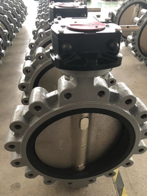 Valvola a burro rivestita in PFA e PTFE BFV tipo flangia Wafer tipo farfalla Valvole pneumatiche On Off Valve
