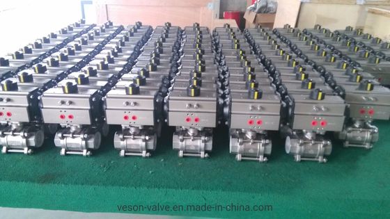 Pneumatic Ball Valve with Class 150-1500 Lb Pressure Rating and PN 10 ~ 250 for DN15-200 Applications