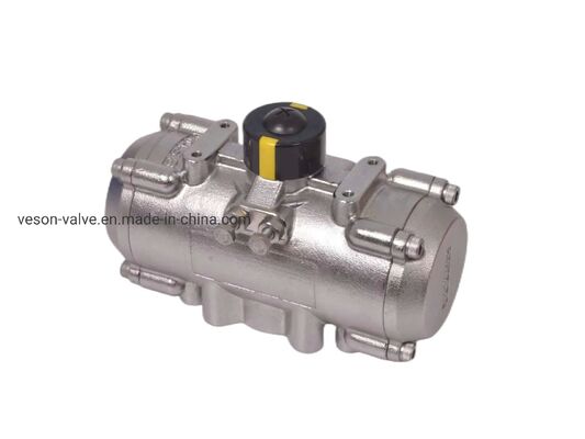 Attuatore pneumatico a cremagliera e pinion con coppia di uscita 3878NM VDI/VDE3845 Standard e alimentazione ad aria da 40-100psig