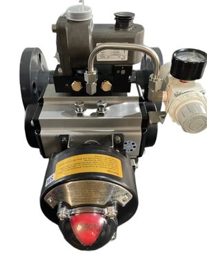 Valvola a sfera pneumatica ad alta temperatura ad uso industriale azionata con valvola a sfera di plastica