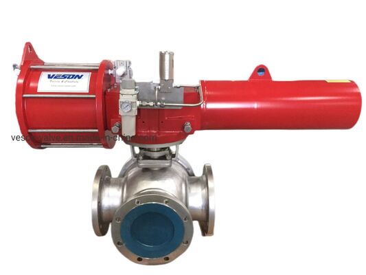 Valvola a farfalla pneumatica in acciaio inossidabile 316 con pressione nominale JIS10-20K e montaggio diretto ISO5211