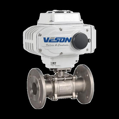 Valvola a sfera ad azionamento elettrico tipo a morsetto 3 PC con standard ISO5211 e pressione nominale PN1.0-32.0MPa