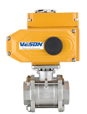 Valvola a sfera a sfera elettrica con coppia di uscita 60Nm, involucro IP67 e alloggiamento in lega di alluminio per applicazioni di valvole motorizzate