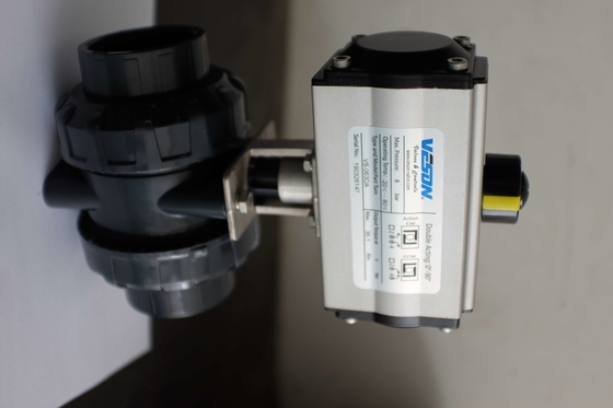 Unione vera pneumatica attivata diretta della valvola a sfera UPVC del PVC della doppia aria