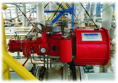 Serie messa metallo dell'azionatore pneumatico VSF di ritorno della primavera di valvole a sfera