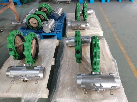 Marine Industry Pneumatic Butterfly Valve SS316 per l'acqua di mare salata Rig Valve